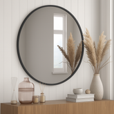 Ondelle Round Bathroom Mirror β Slim Metal Frame, 24β³ & 32β³