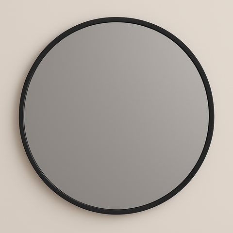 Ondelle Round Bathroom Mirror — Slim Metal Frame, 24″ & 32″