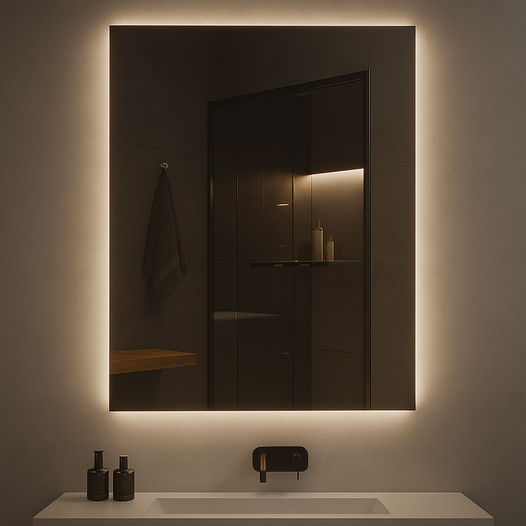 Ondelle Rectangular Backlit LED Bathroom Mirror — Anti-Fog, Dimmable 3-CCT | 4 Sizes