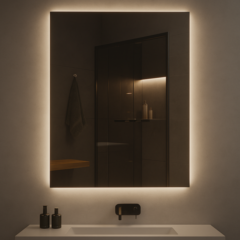 Ondelle Rectangular Backlit LED Bathroom Mirror — Anti-Fog, Dimmable 3-CCT | 4 Sizes