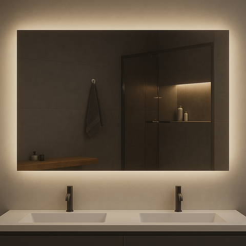 Ondelle Rectangular Backlit LED Bathroom Mirror — Anti-Fog, Dimmable 3-CCT | 4 Sizes