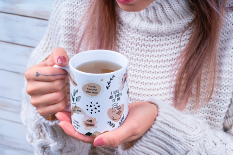 Inspirational Affirmations Mug | Positive Quotes 15oz Coffee Mug | Daily Motivation Cup | Self Care Gift | Encouraging Mug