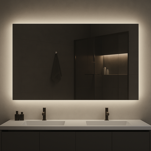 Ondelle Rectangular Backlit LED Bathroom Mirror — Anti-Fog, Dimmable 3-CCT | 4 Sizes