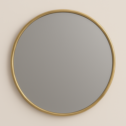 Ondelle Round Bathroom Mirror — Slim Metal Frame, 24″ & 32″