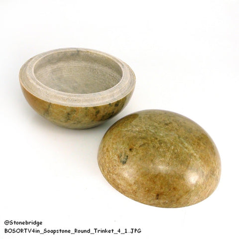Soapstone Trinket Box - 4" Wide