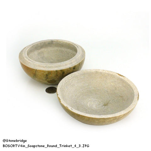 Soapstone Trinket Box - 4" Wide